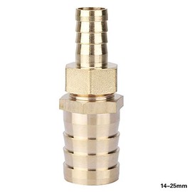 Brass Barbed Reducing Bushing 14-25mm Reducing Plug Connector Female Thread Pipe Fitting Adapter for Connecting and Converting