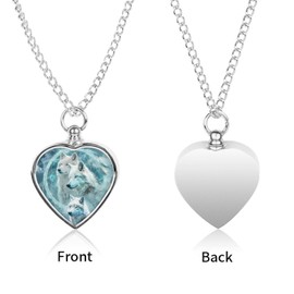 Dream Catcher White Wolf Pet Urn Necklace for Ashes Cremation Jewelry Memorial Pendant Ash Holder for Dog Cat, style