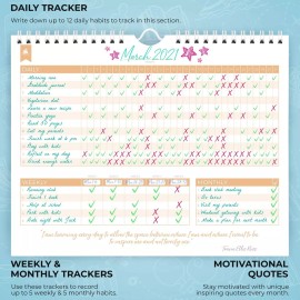 Clever Fox Habit Tracker Calendar – Inspirational Goal Tracker and Habit Cale...