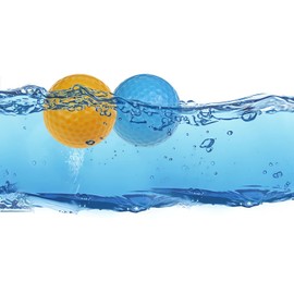 6pcs Colourful Practice Floating Golf Balls, Water Float Floater Ball, Pond or Lake Range Golf Ball, About 10% of It Sits Above Water (Pale Blue)