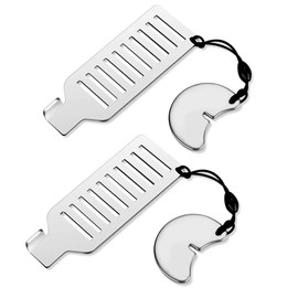 2Pcs Portable Door Lock, Stainless Steel Travel Door Lock, Security Privacy Door Locks Devices, Sturdy Punch-Free Hotel Door Lock, Heavy Duty Door Locker for Hotel School Dorm Apartment Safety