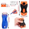 3 pcs Plastic Razor Blade Scrapers with 110 Blades, BOSOIRSOU