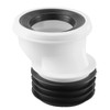 Rigid Toilet Connection Pipe, Offset Connection Toilet, PVC and Rubber