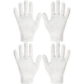 Eurow Guantes hidratantes curativos para manos secas para hombres y mujeres, noche y día, duraderos y reutilizables, paquete de 4