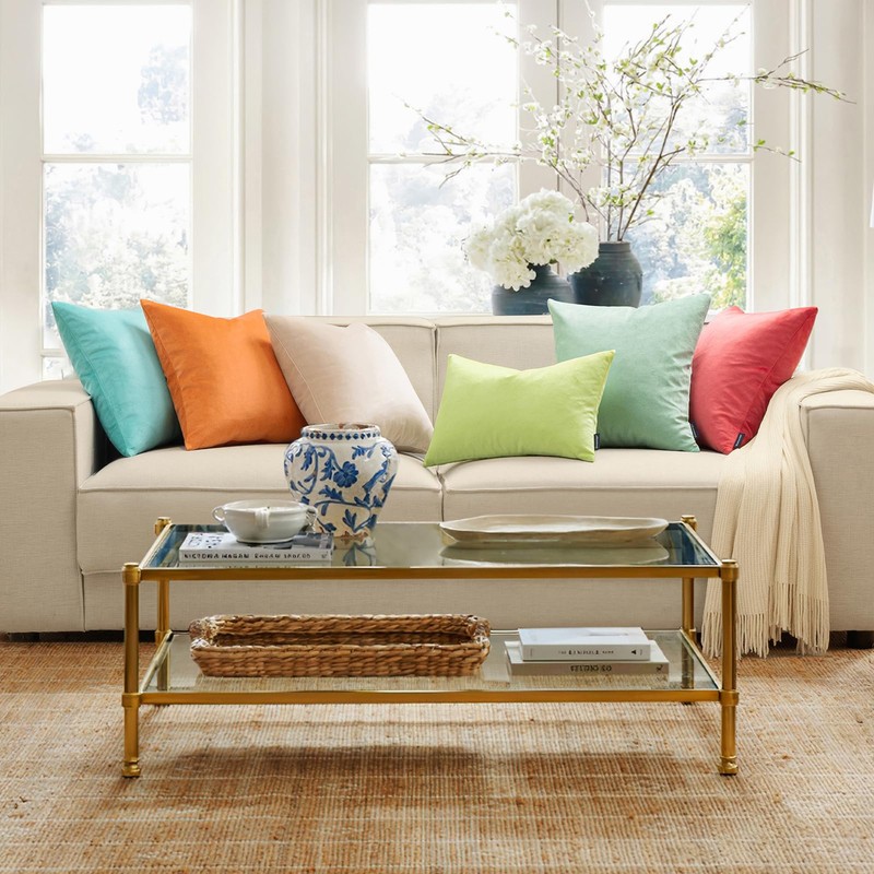 Phantoscope Pack of 2 Velvet Decorative Throw Decorative Pillow Cover