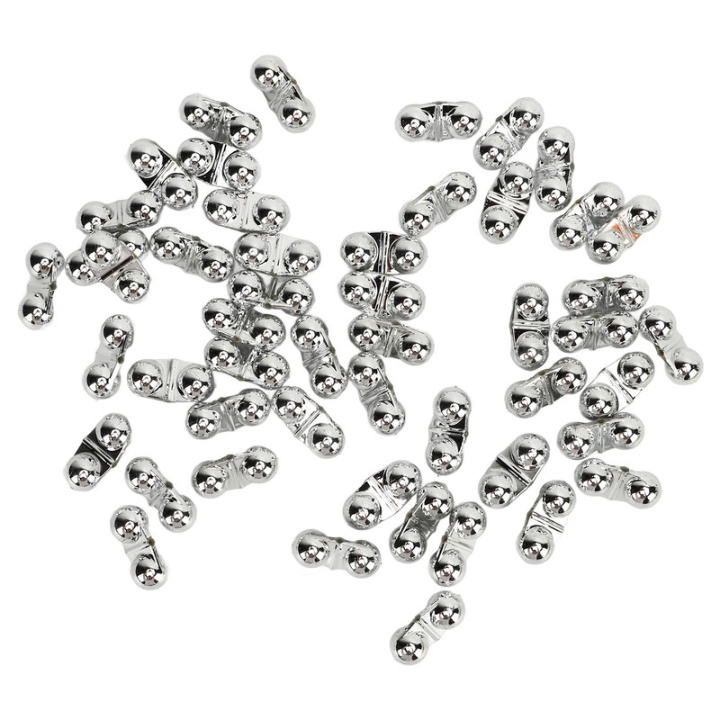 50PCS Fishing Double Rattle Metal Sea Fishing Attractor Bell Beads