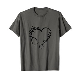 Hospice Nurse Stethoscope Heart Nursing T-Shirt