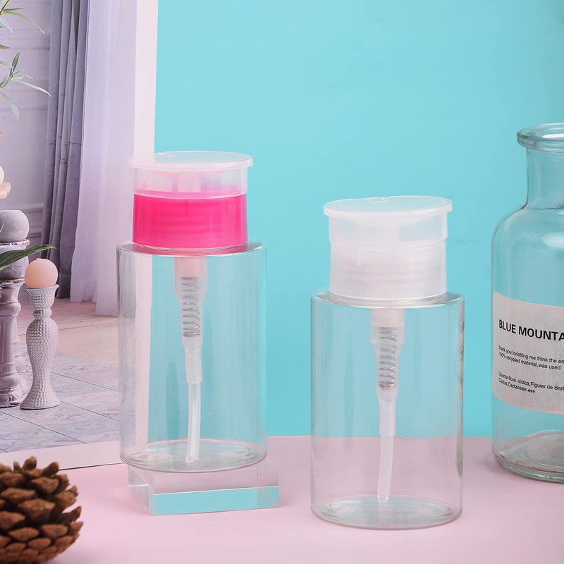 MFUOE 2pcs 150ml Nail Polish Remover Pump Dispenser Empty Bottle