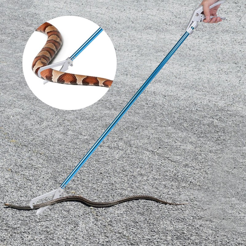 Heavy Duty Aluminum Snake Tong Foldable Snake Catcher Durable Reptile