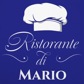 Geschenk mit Namen personalisiert by Shirtracer - Children's Apron Children Boys Girls - Pizza Apron - Ristorante di Name | Gift Pizza Accessories | Pizza Baker I Pizza Fan, 5 Royal Blue