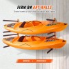 4-Capacity Adjustable Padded Arm Wall Mounted Kayak Storage Rack 400
