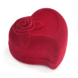 TRIXES Ring Box Engagement Luxury Red Love Heart Wedding Proposal Jewellery Display Box