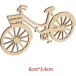 10Pcs Wooden Bicycle Bike Cutout Veneers Slices, DIY Crafting Ornament Theme, Holiday Decorations Holiday Decoration Sets Party, Decorations Table Party Decoration, Bike Decorations for Home