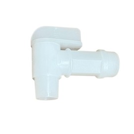 White Durable Plastic Faucet Spigot Drum Faucet Flow 3/4 Faucet for Drums Jugs Polyethylene Material Barrel Faucet Replacement Spigot 1 Pack