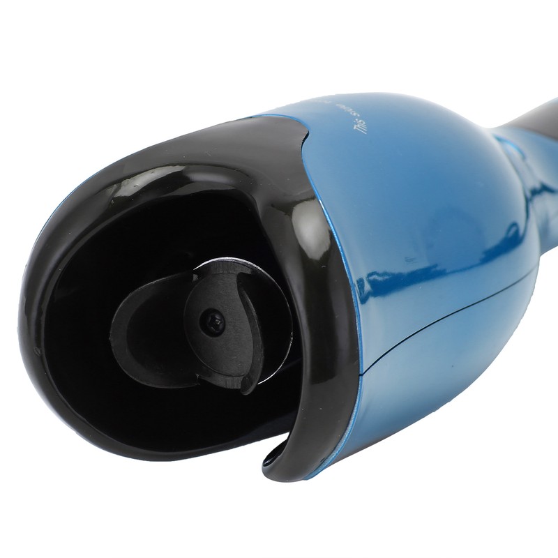 Automatic Curling Iron Wand LED Temperature Display Timer Blue Curling