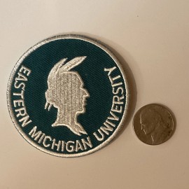 Unbranded EASTERN MICHIGAN HURON EAGLES VINTAGE EMBROIDERED IRON ON PATCH 2.5” Nice
