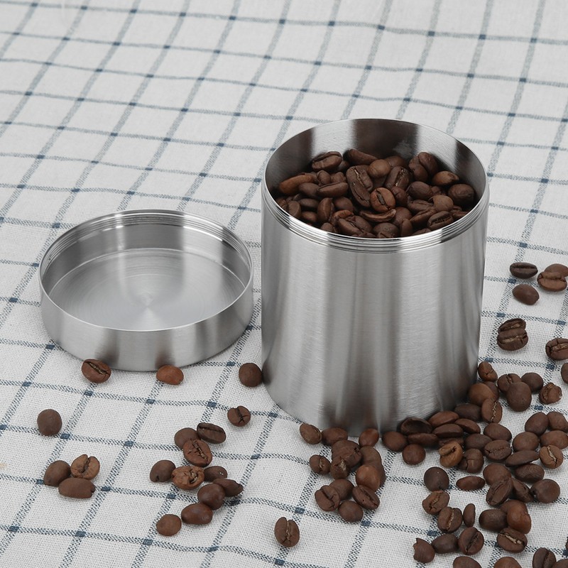 400ml Stainless Steel Tea Tin Can Home Kitchen Canisters for