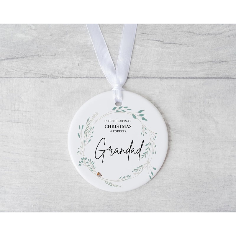 Grandad Memorial Christmas Bauble, Remembering Grandad At Christmas, Grandad Remembrance