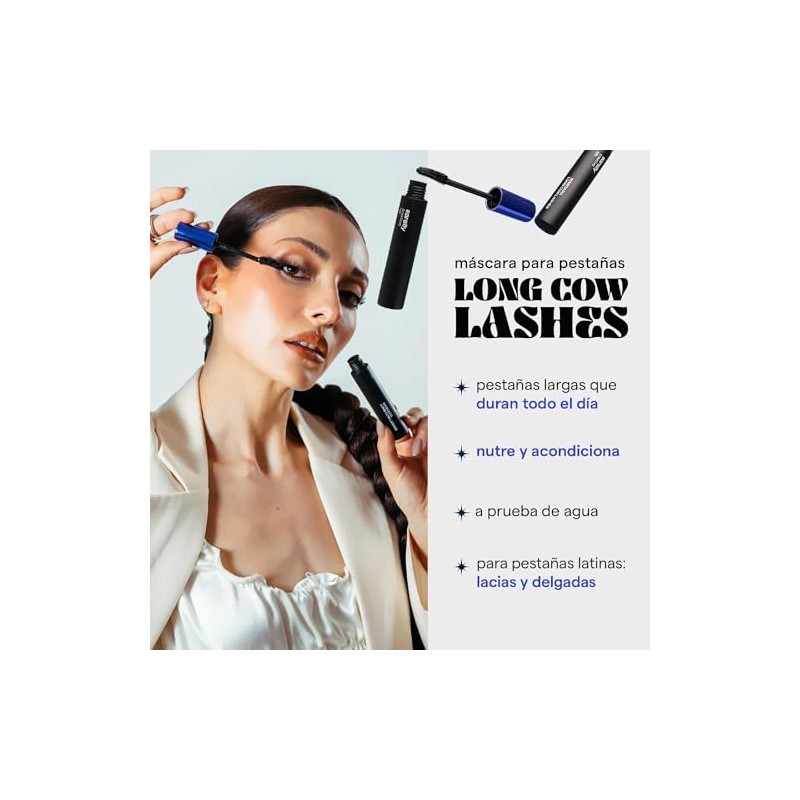 Sarelly Máscara waterproof COW LASHES BLACK Máscara de Pestañas Alargadora