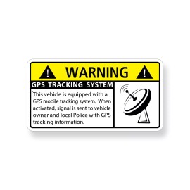 Real Sticky 4" x 7" GPS Anti Theft Vehicle Security Warning Sticker Safety Car Window Decal