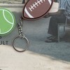 Sports ball shape three-dimensional button tactile play portable keychain bag