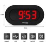 REACHER Small LED Digital Alarm Clock with Simple Operation, Full