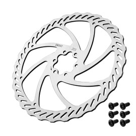 Corki Cycles Bicycle Disc Brake Disc Disc with 6 Screws for Mountain Bike, Road Bike, 1 Piece, 140mm, 160mm, 180mm, 203mm, Square Hole 203mm