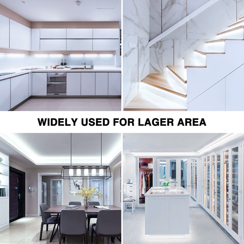 Onforu LED Strip Lighting Bright White, 65.6ft 6000K Dimmable Daylight