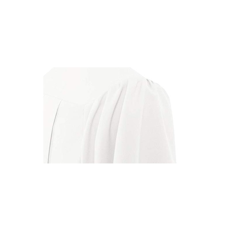 CLERKMANS White Cap & Gown & Tassel Package - High