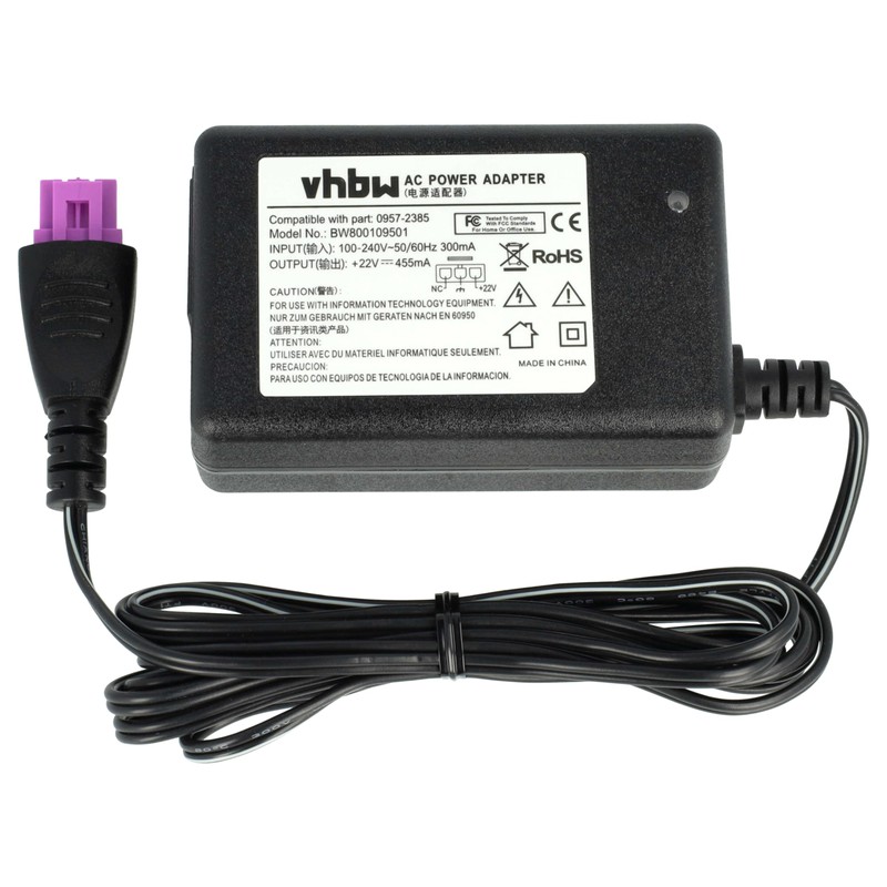 vhbw Power Supply Compatible with HP Deskjet 2544 All-in-One, 2549