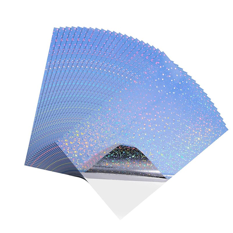 20 Sheets Printable Sticker Paper Waterproof Drying Quickly Holographic Sticker