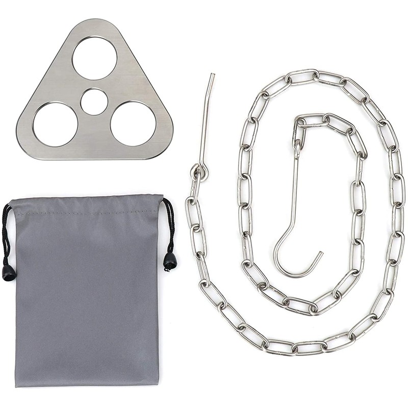 PWPAM Camping Tripod Board with Adjustable Chain for Suspending Pots