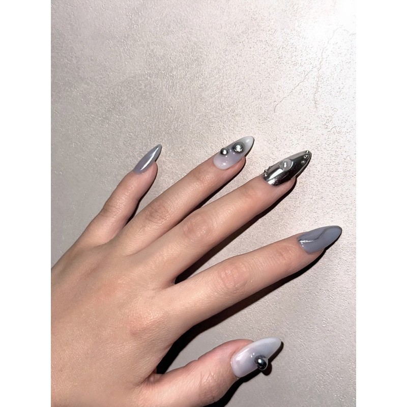 [Unique High Quality] 3D Silver Gray Heart Beam - Short
