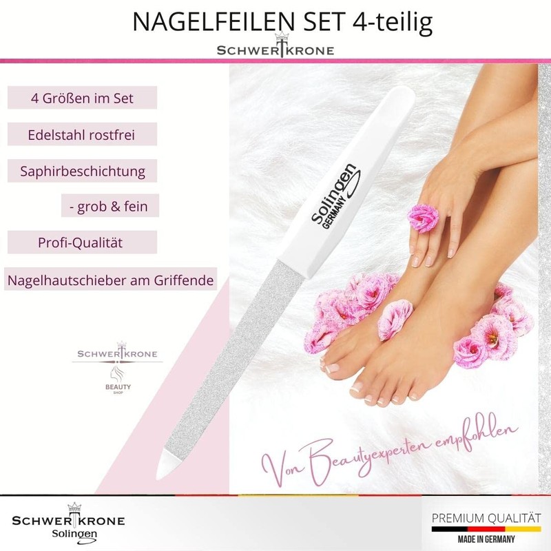 Sword Crown High Quality Nail File Set 4-Piece Sapphire Nail