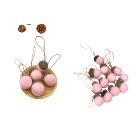 Pack of 12 Acorn Pendants in Scandi Style Made of Felt, Handmade Autumn Decoration Acorns Felt Pendant Christmas Miniature Christmas Decoration Christmas Tree Decoration Winter Decoration (06)