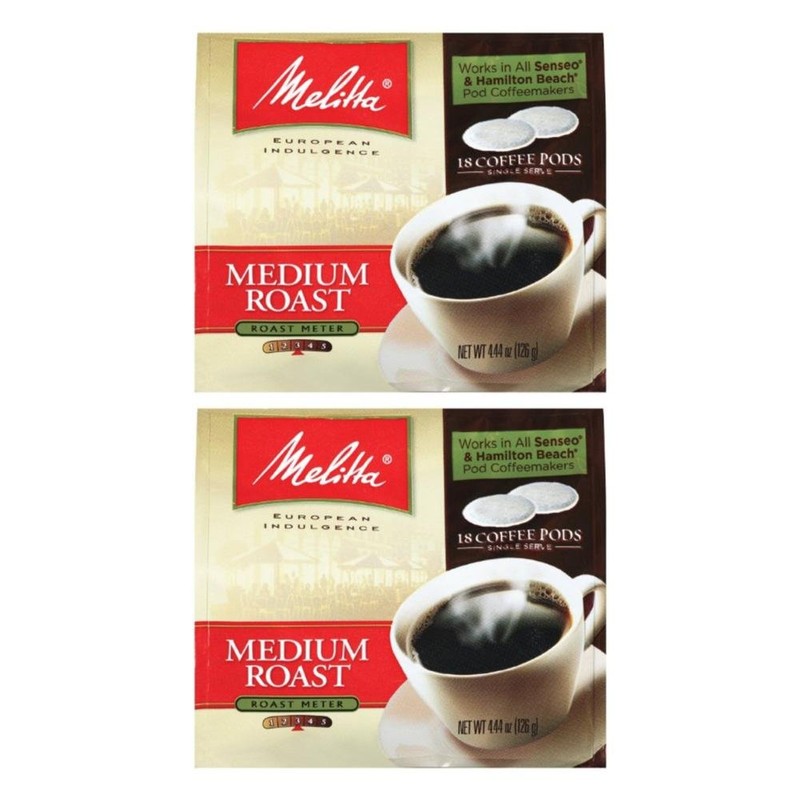 Melitta Medium Roast Soft Coffee Pods 18 Count Bag (Pack
