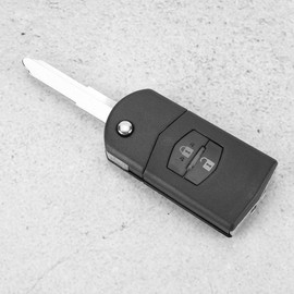 Rankomu Car Key Case 2 Buttons Car Remote Flip Shell Compatible with Mazda 3 5 6 Durable Key Case for Smart Key Fob