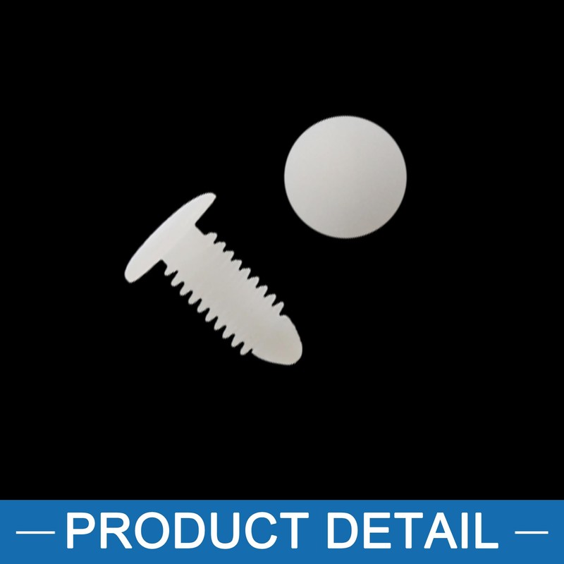 A ABSOPRO Rivets Push Type Clips 7.5 x 5.5mm White