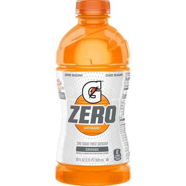 Gatorade ZERO Calories Thirst Quencher, Orange, 28 Fl Oz Bottle