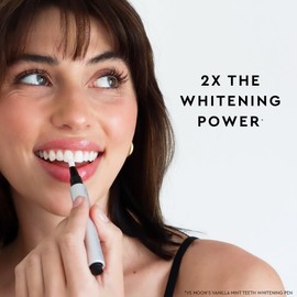 MOON Teeth Whitening Pen - Gentle on Sensitive Teeth, Whitens with Antioxidants & Essential Oils - Vegan Whitening Gel in an Easy Applicator - Platinum Mint