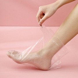 Disposable Vinyl Foot Wraps for Heel Callus Exfoliation Moisturizing 2ea