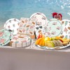 Summer Paper Plates and Napkins Decorations,Pool Party Supplies Tableware Set
