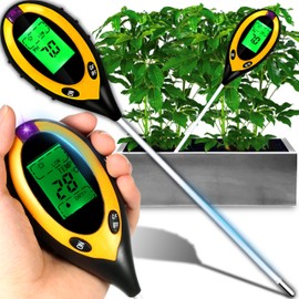 Retoo Moisture Meter Plants, Soil Moisture Meter for Plants, Soil Tester, pH Value, Soil Meter, PH Moisture Meter, Water Monitor Display Sensor, Flowers, Gardening