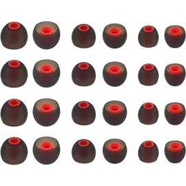 A-Pcas Ear Tips Ear Tips Inner Diameter Approx 3.8mm ~ 4.5mm In-Ear Earphones Replacement for JBL In-Ear Earphones, So-ny Earphones, 1000xm3 for 1000xm4, wi-c310, 24pcs 12 Pairs S/M/L Black-Red24
