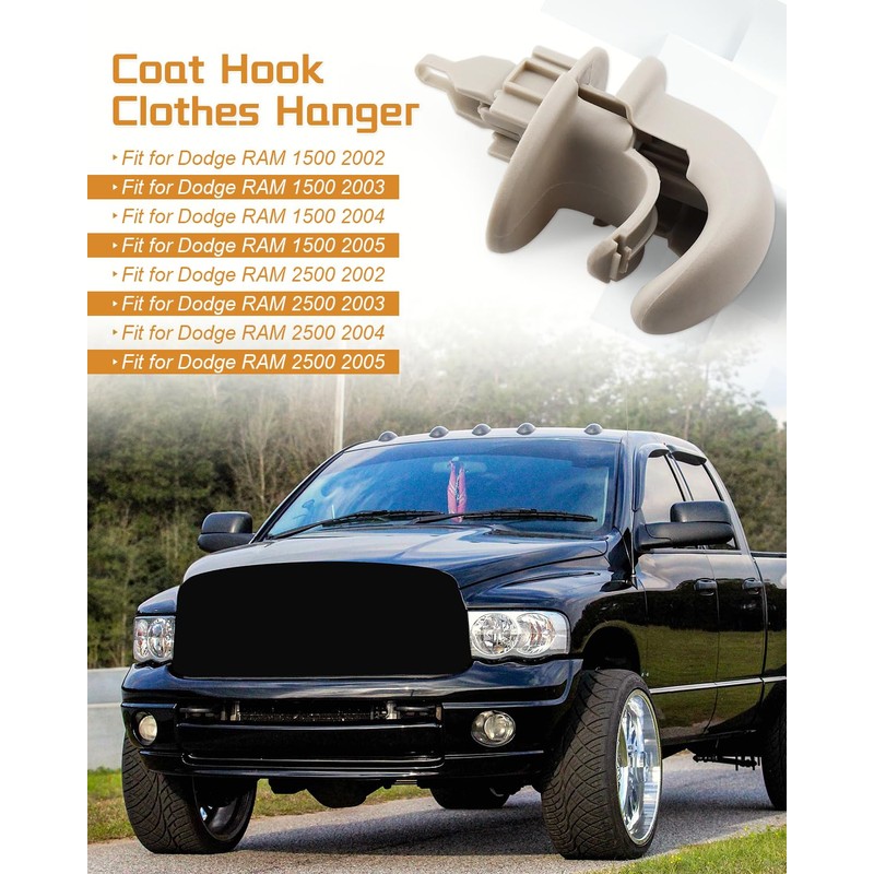 YUANTUO Coat Hook Clothes Hanger Fits for Dodge RAM 1500