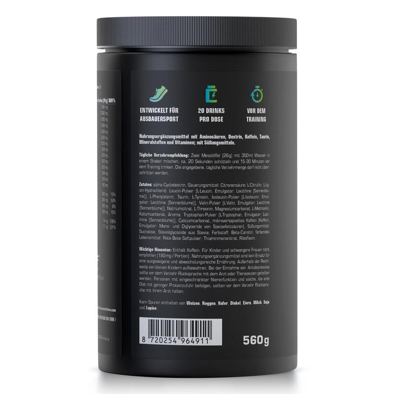 OS NUTRITION Götterpuls Tempo Premium Pre Endurance Drink 560 g