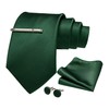 JEMYGINS Men's 9 cm Wide Extra Long Tie and Pocket
