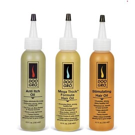 Doo Gro Stimulating, Mega Thick & Anti-Itch Oil Set - 4.5 fl oz each