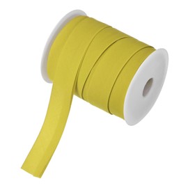 M METERXITY Double Fold Bias Tape 1 Inch 25 Yards Cotton Bias Binding Tape Bulk Double Fold Bias Tape for Sewing/Seaming Hemming/Binding//Quilting/DIY Craft [Gold]