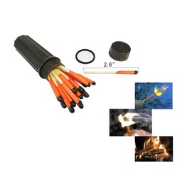 Fire Starter Weather Proof Matches Ferro Rod Striker Emergency Blanket Saw Wire Multi Purpose Tool Wax Ropes Waist Bag for Hiking Camping (Matches Big Rope Knife Saw Tool Blanket + D-Ring Hook + Bag)